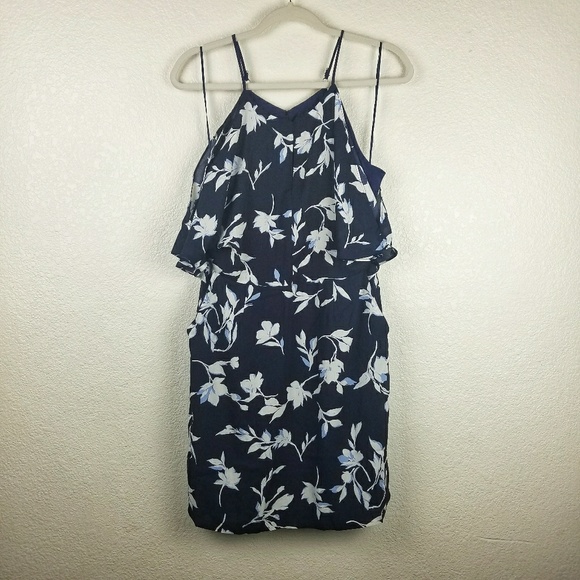 Adelyn Rae Cold Shoulder Floral Ruffle Dress SizeM - Picture 2 of 8